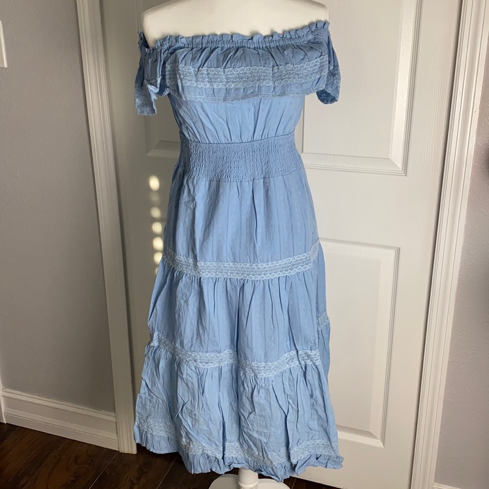 Urban Outfitters off the shoulder maxi dress